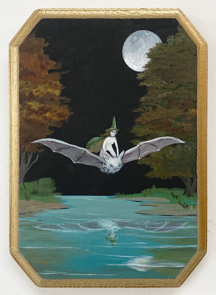 Autumnal Night Flight - painting