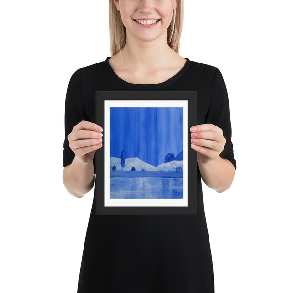 Blue Cave - Framed print