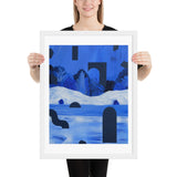 Twin Caves - Framed print